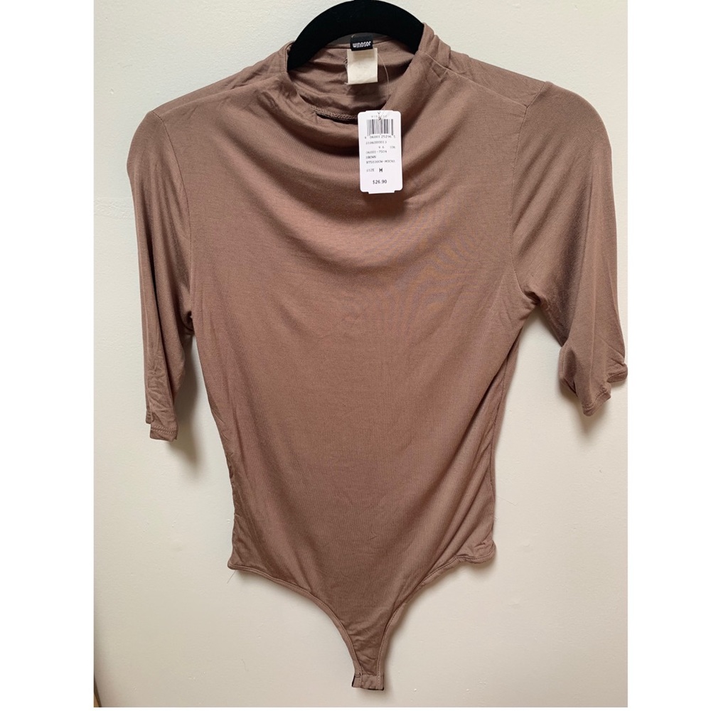 Mock neck body suit